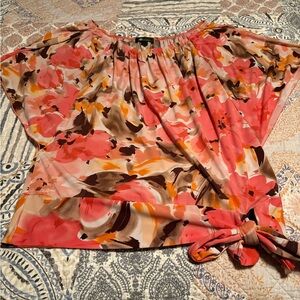 Printed batwing blouse